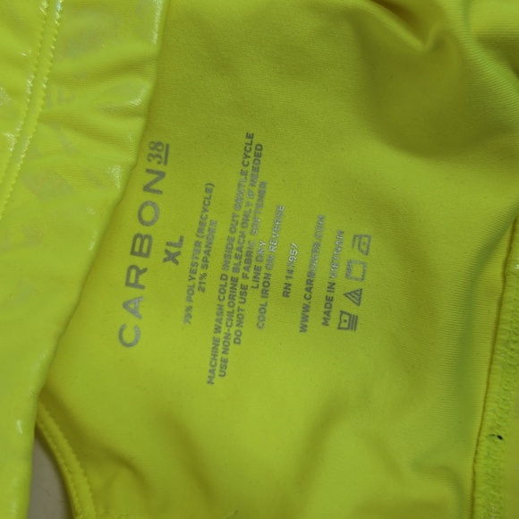 Carbon38 Neon Yellow Activewear Top - Picture 4 of 11